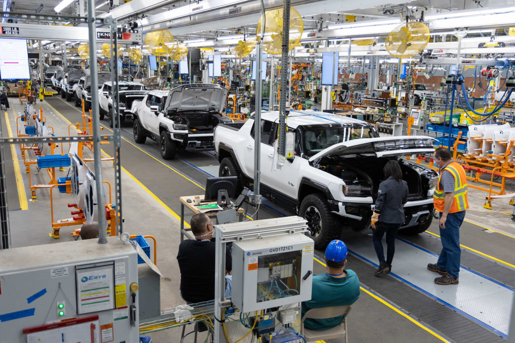 2022 GMC Hummer EV pré-production à l'usine Factory Zero à Detroit, Michigan